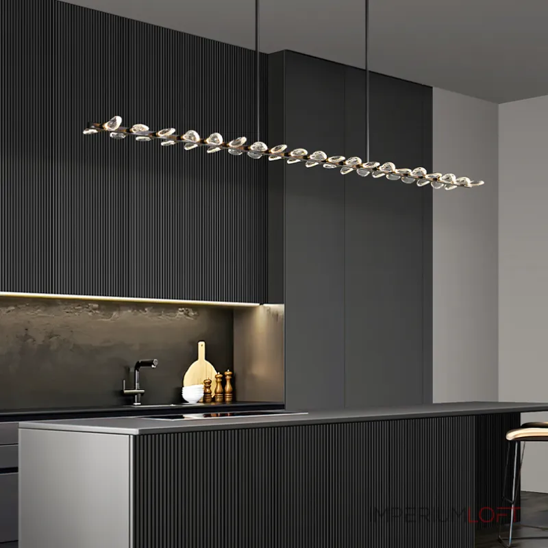 Серия светодиодных люстр с двусторонним расположением источников света в виде хрустальных кристаллов GLORIOLE LINE L160 от ImperiumLoft