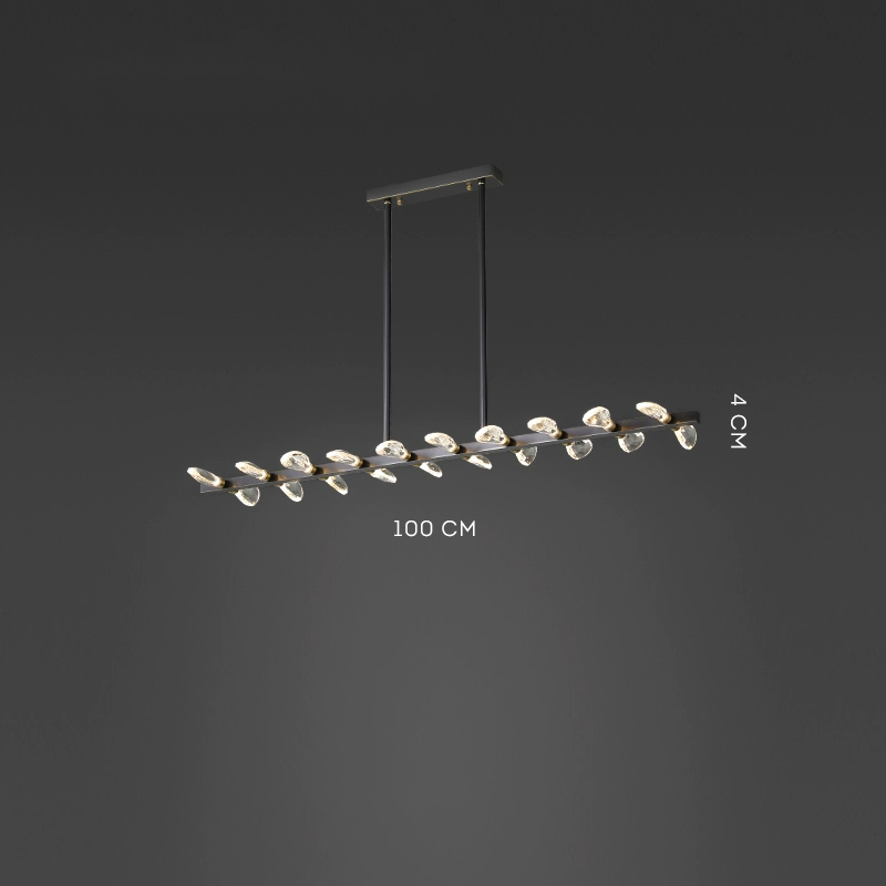 Серия светодиодных люстр с двусторонним расположением источников света в виде хрустальных кристаллов GLORIOLE LINE L100 от ImperiumLoft Серия светодиодных люстр с двусторонним расположением источников света в виде хрустальных кристаллов GLORIOLE LINE L100 от ImperiumLoft