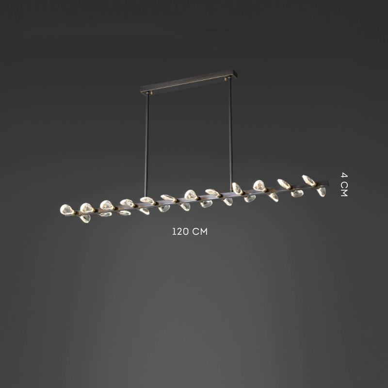 Серия светодиодных люстр с двусторонним расположением источников света в виде хрустальных кристаллов GLORIOLE LINE L120 от ImperiumLoft