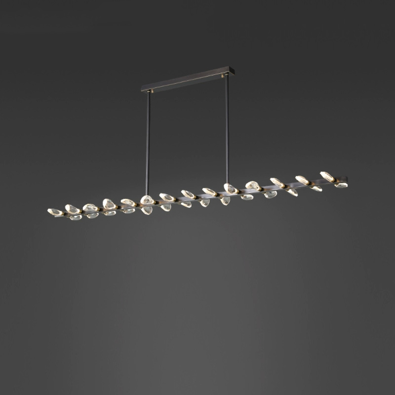 Серия светодиодных люстр с двусторонним расположением источников света в виде хрустальных кристаллов GLORIOLE LINE L140 от ImperiumLoft