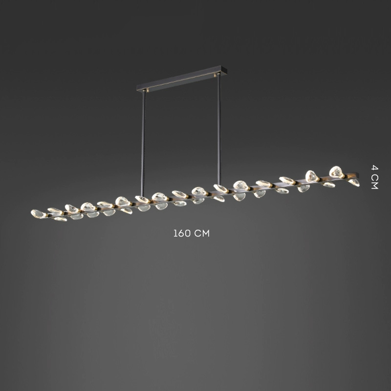 Серия светодиодных люстр с двусторонним расположением источников света в виде хрустальных кристаллов GLORIOLE LINE L160 от ImperiumLoft