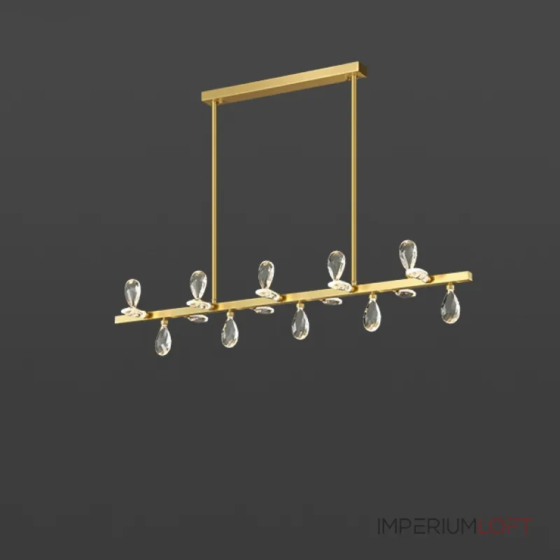 Серия светодиодных люстр с рядным расположением источников света в виде хрустальных кристаллов GLORIOLE SPIN LINE A L100 от ImperiumLoft Серия светодиодных люстр с рядным расположением источников света в виде хрустальных кристаллов GLORIOLE SPIN LINE A L100 от ImperiumLoft