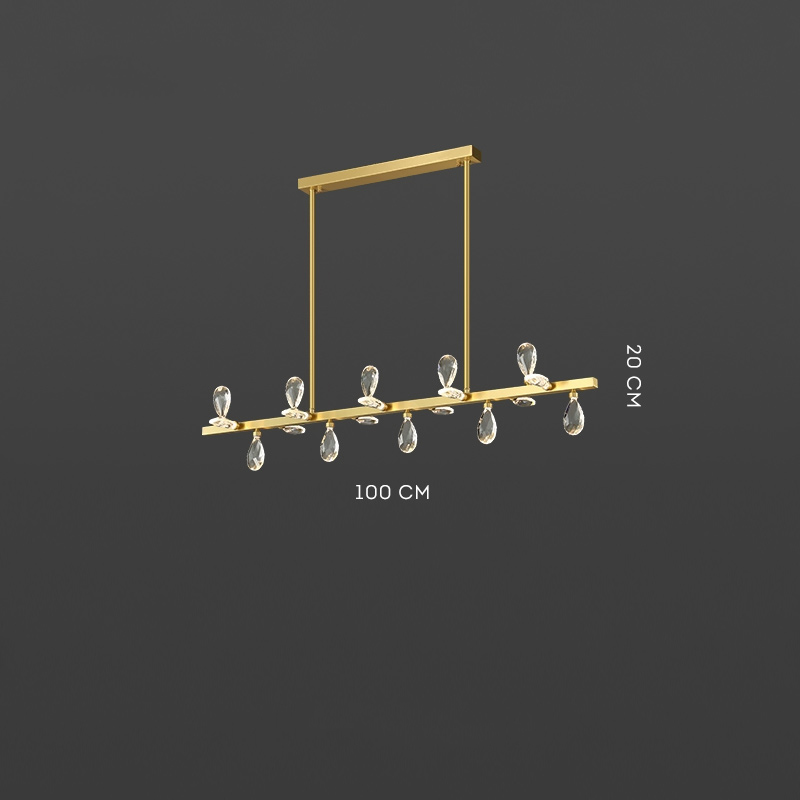 Серия светодиодных люстр с рядным расположением источников света в виде хрустальных кристаллов GLORIOLE SPIN LINE A L100 от ImperiumLoft Серия светодиодных люстр с рядным расположением источников света в виде хрустальных кристаллов GLORIOLE SPIN LINE A L100 от ImperiumLoft