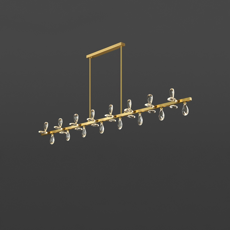 Серия светодиодных люстр с рядным расположением источников света в виде хрустальных кристаллов GLORIOLE SPIN LINE A L160 от ImperiumLoft Серия светодиодных люстр с рядным расположением источников света в виде хрустальных кристаллов GLORIOLE SPIN LINE A L160 от ImperiumLoft