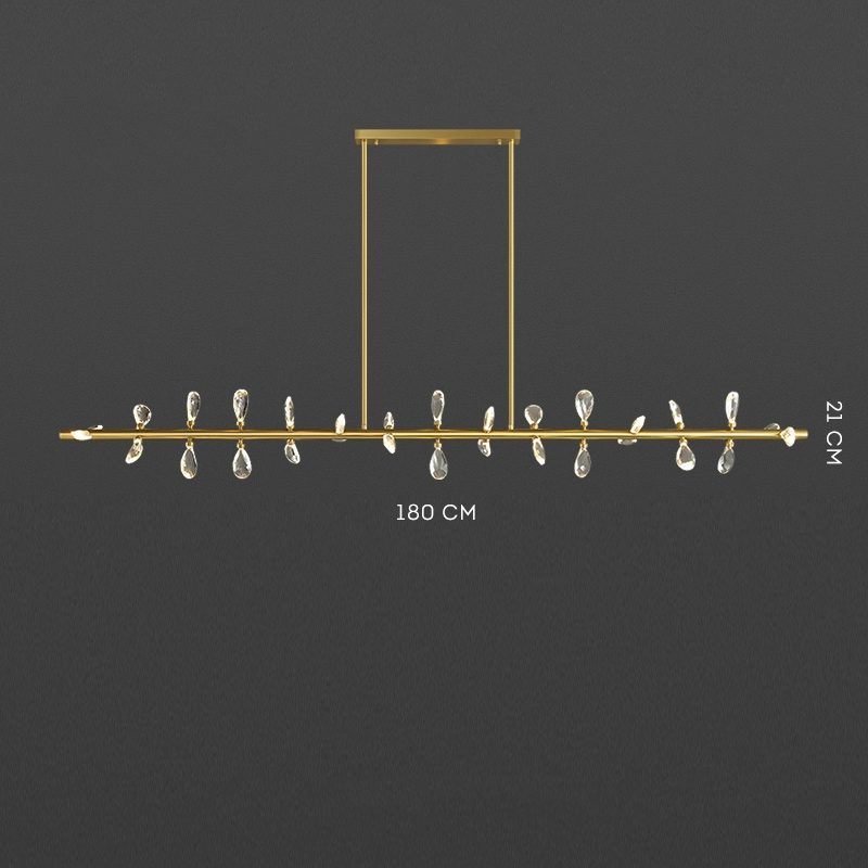 Серия светодиодных люстр с рядным расположением источников света в виде хрустальных кристаллов GLORIOLE SPIN LINE B L180 от ImperiumLoft Серия светодиодных люстр с рядным расположением источников света в виде хрустальных кристаллов GLORIOLE SPIN LINE B L180 от ImperiumLoft