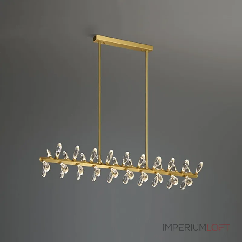 Серия светодиодных люстр с рядным расположением источников света в виде хрустальных кристаллов GLORIOLE SPIN LINE  C L100 от ImperiumLoft