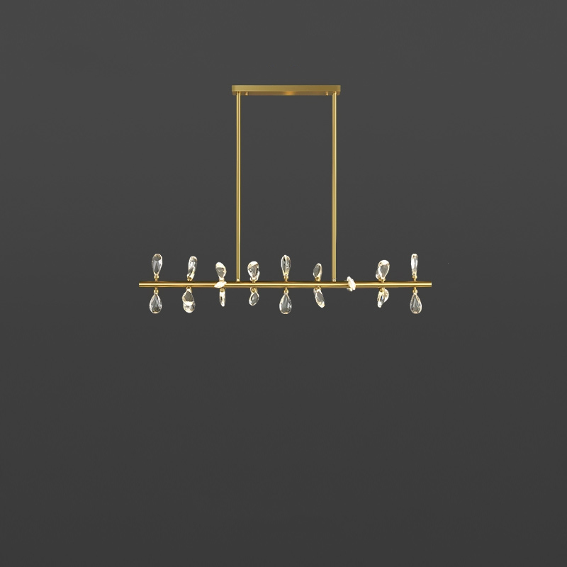 Серия светодиодных люстр с рядным расположением источников света в виде хрустальных кристаллов GLORIOLE SPIN LINE B L108 от ImperiumLoft Серия светодиодных люстр с рядным расположением источников света в виде хрустальных кристаллов GLORIOLE SPIN LINE B L108 от ImperiumLoft