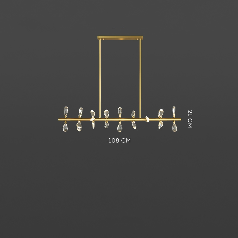 Серия светодиодных люстр с рядным расположением источников света в виде хрустальных кристаллов GLORIOLE SPIN LINE B L108 от ImperiumLoft Серия светодиодных люстр с рядным расположением источников света в виде хрустальных кристаллов GLORIOLE SPIN LINE B L108 от ImperiumLoft
