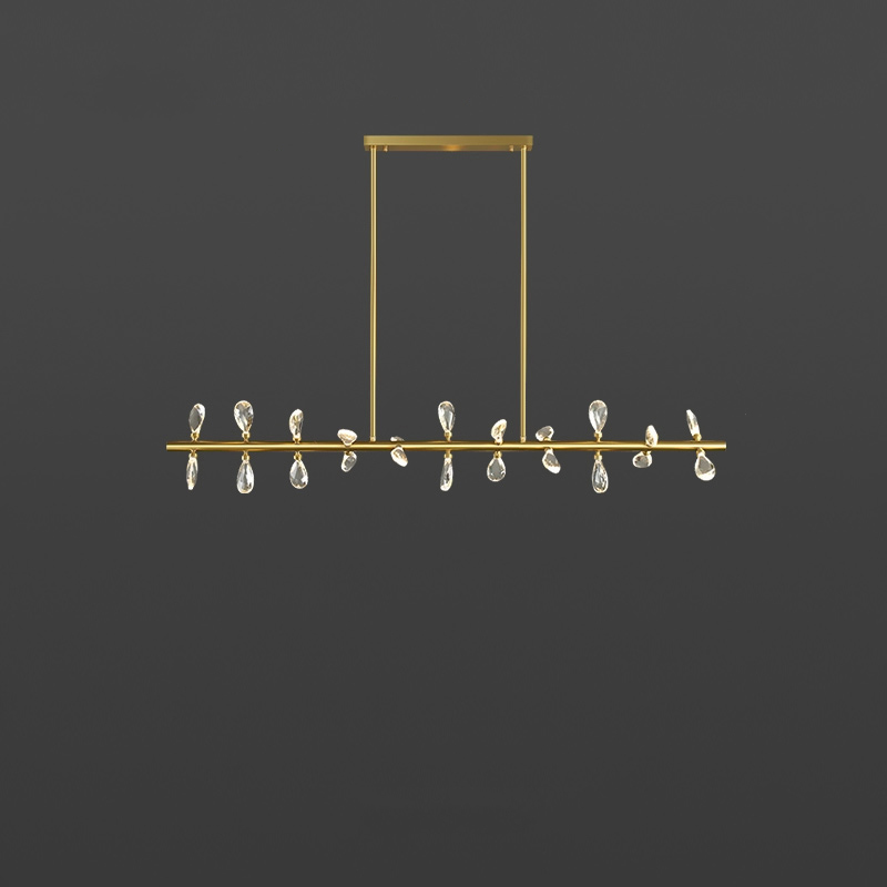 Серия светодиодных люстр с рядным расположением источников света в виде хрустальных кристаллов GLORIOLE SPIN LINE B L132 от ImperiumLoft