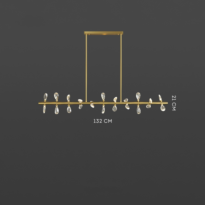 Серия светодиодных люстр с рядным расположением источников света в виде хрустальных кристаллов GLORIOLE SPIN LINE B L132 от ImperiumLoft