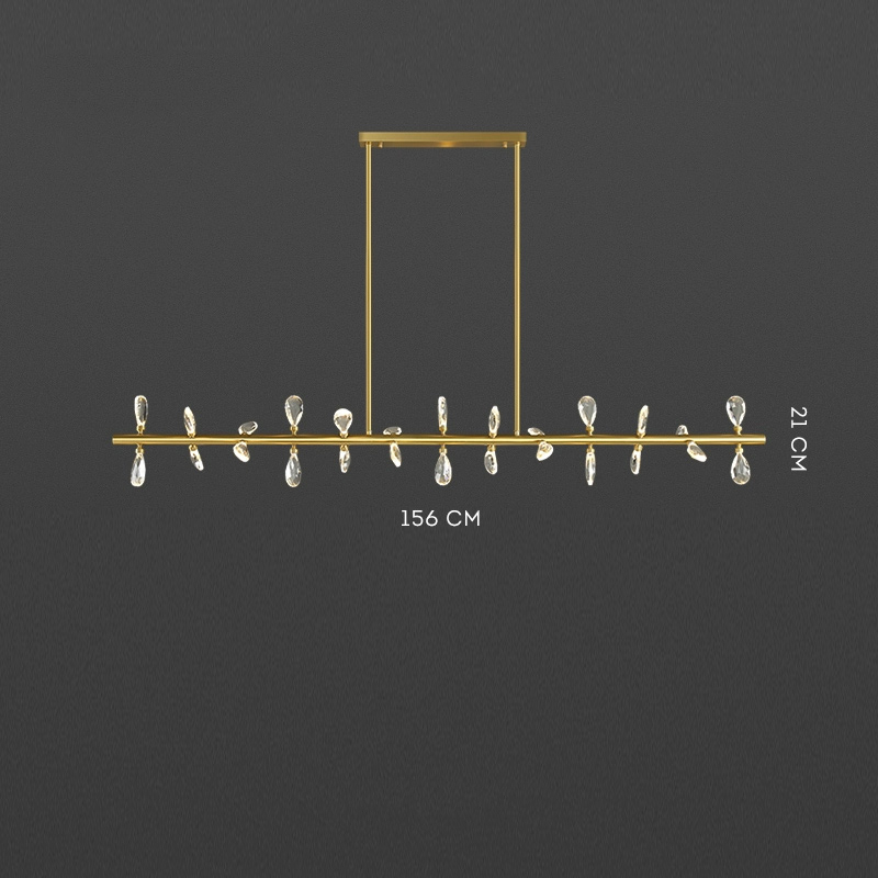 Серия светодиодных люстр с рядным расположением источников света в виде хрустальных кристаллов GLORIOLE SPIN LINE B L156 от ImperiumLoft
