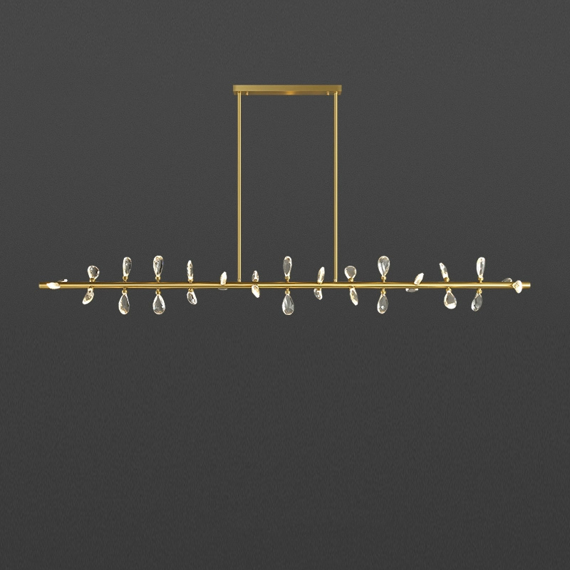 Серия светодиодных люстр с рядным расположением источников света в виде хрустальных кристаллов GLORIOLE SPIN LINE B L180 от ImperiumLoft Серия светодиодных люстр с рядным расположением источников света в виде хрустальных кристаллов GLORIOLE SPIN LINE B L180 от ImperiumLoft