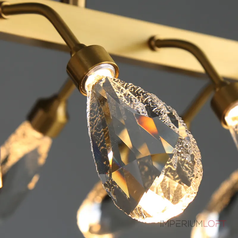 Серия светодиодных люстр с рядным расположением источников света в виде хрустальных кристаллов GLORIOLE UP DOWN LINE  A L100 от ImperiumLoft