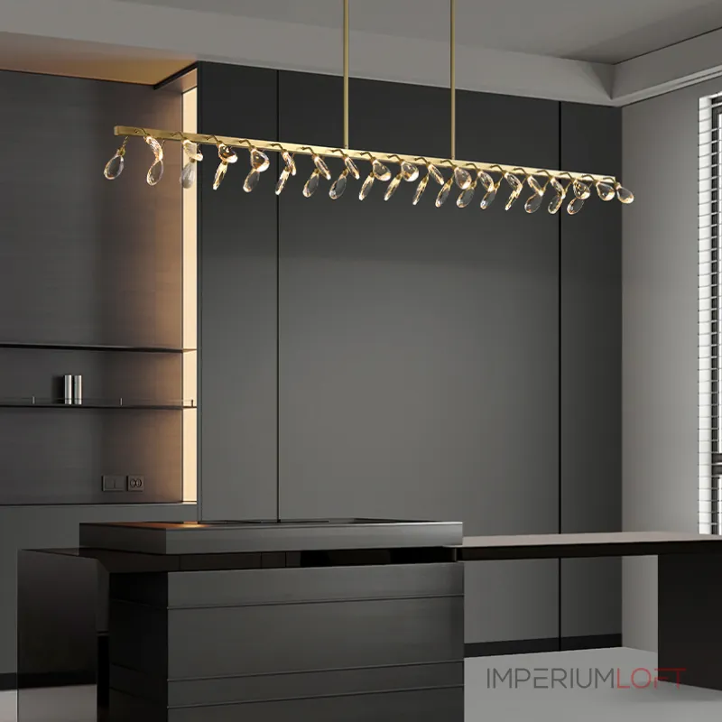 Серия светодиодных люстр с рядным расположением источников света в виде хрустальных кристаллов GLORIOLE UP DOWN LINE  A L100 от ImperiumLoft