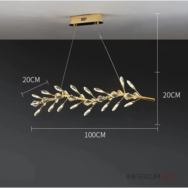 Светодиодный реечный светильник в виде ветки с декором из хрустальных элементов GLORIOLE BRANCH от ImperiumLoft Светодиодный реечный светильник в виде ветки с декором из хрустальных элементов GLORIOLE BRANCH от ImperiumLoft