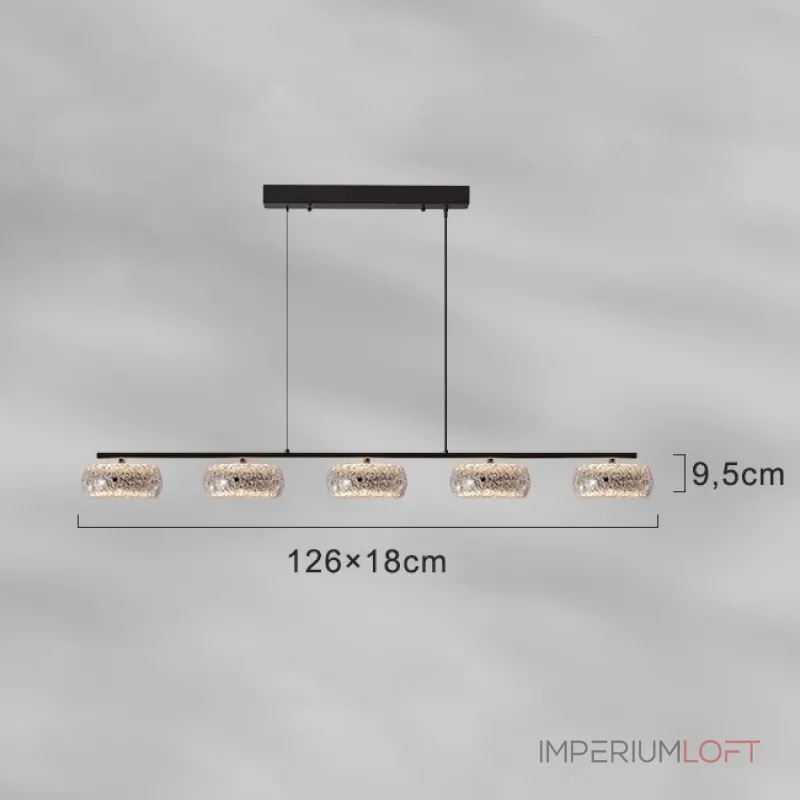 Серия светодиодных реечных люстр с прозрачными фактурными плафонами и двунаправленным светом EILERT LONG L126 от ImperiumLoft Серия светодиодных реечных люстр с прозрачными фактурными плафонами и двунаправленным светом EILERT LONG L126 от ImperiumLoft