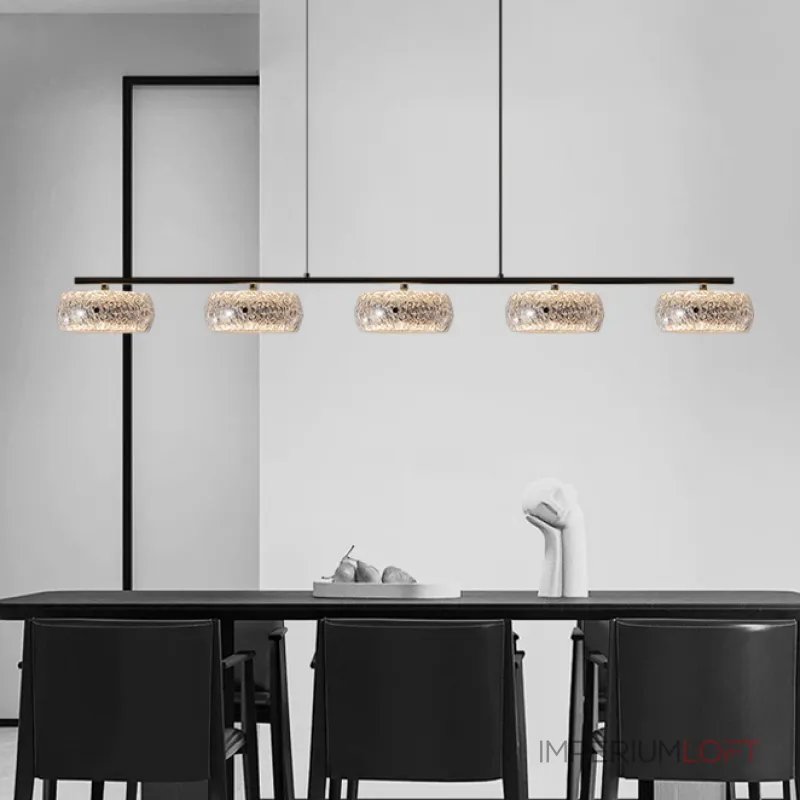 Серия светодиодных реечных люстр с прозрачными фактурными плафонами и двунаправленным светом EILERT LONG L126 от ImperiumLoft Серия светодиодных реечных люстр с прозрачными фактурными плафонами и двунаправленным светом EILERT LONG L126 от ImperiumLoft