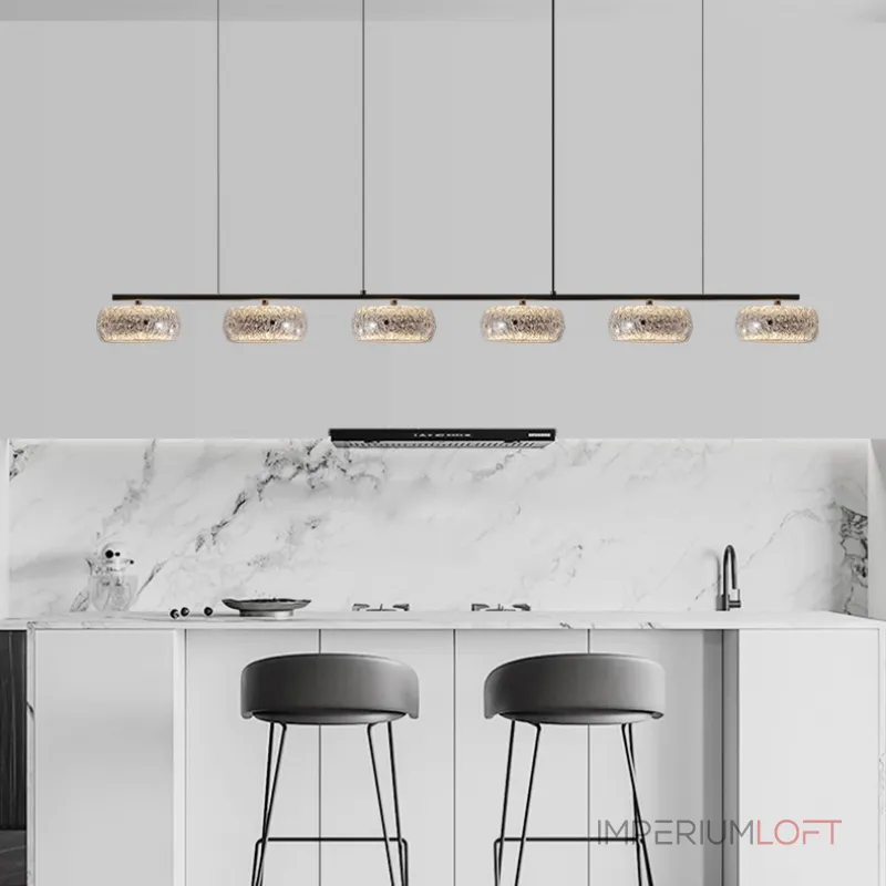 Серия светодиодных реечных люстр с прозрачными фактурными плафонами и двунаправленным светом EILERT LONG L126 от ImperiumLoft Серия светодиодных реечных люстр с прозрачными фактурными плафонами и двунаправленным светом EILERT LONG L126 от ImperiumLoft