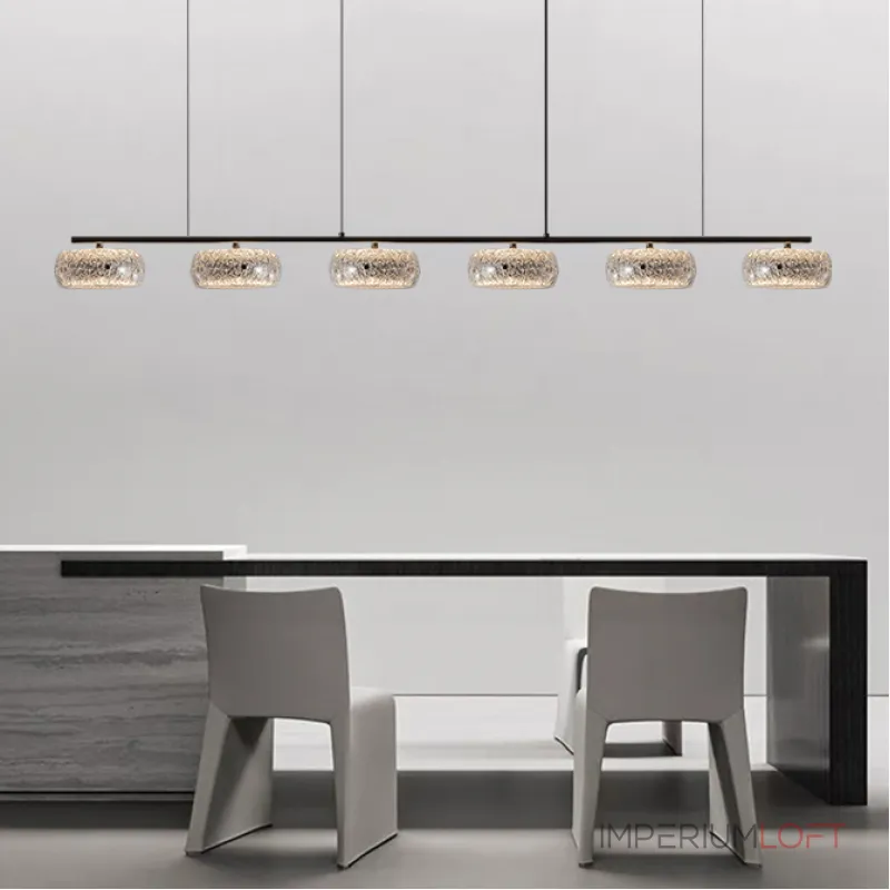 Серия светодиодных реечных люстр с прозрачными фактурными плафонами и двунаправленным светом EILERT LONG L126 от ImperiumLoft Серия светодиодных реечных люстр с прозрачными фактурными плафонами и двунаправленным светом EILERT LONG L126 от ImperiumLoft