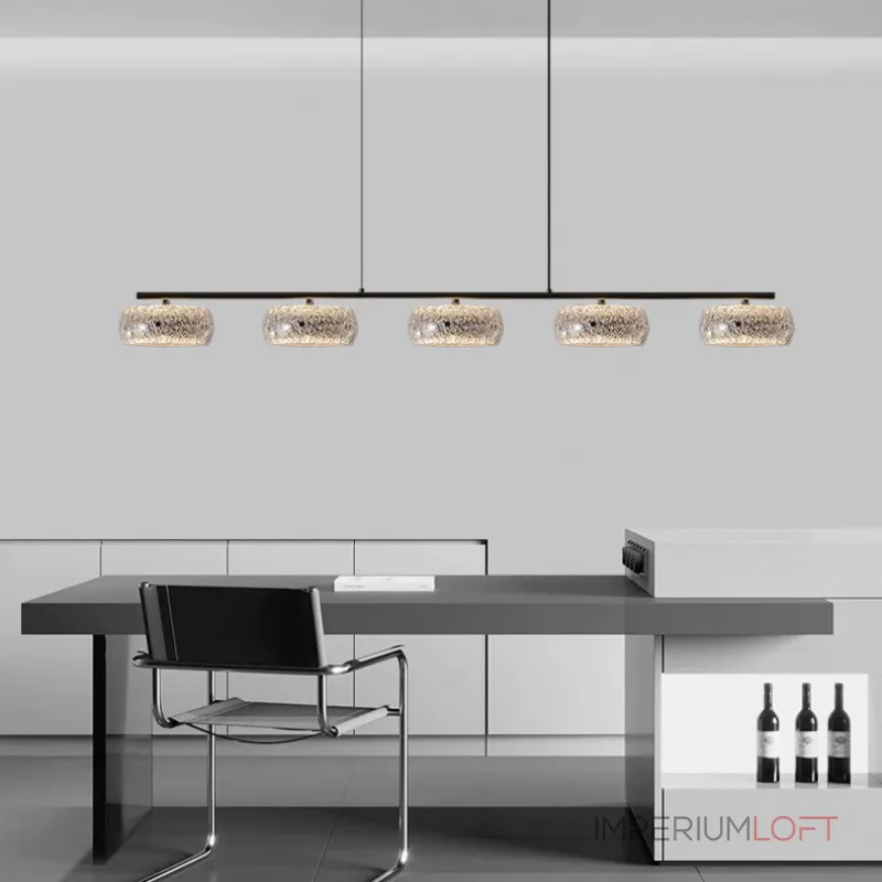 Серия светодиодных реечных люстр с прозрачными фактурными плафонами и двунаправленным светом EILERT LONG L126 от ImperiumLoft Серия светодиодных реечных люстр с прозрачными фактурными плафонами и двунаправленным светом EILERT LONG L126 от ImperiumLoft