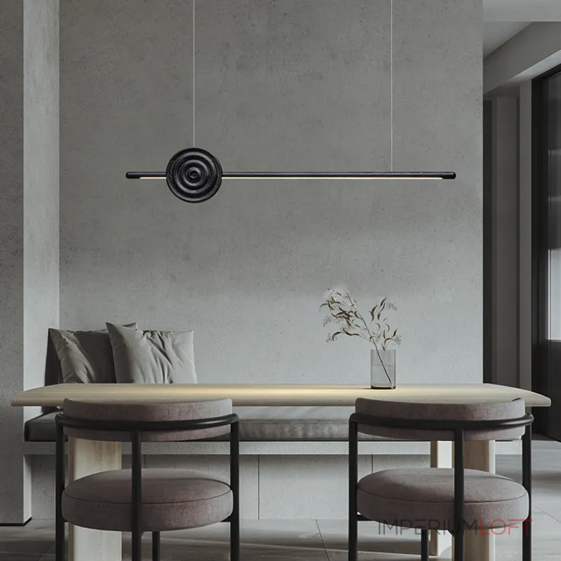 Серия светодиодных реечных светильников из высококачественной древесины с декоративным диском с концентрическим рельефом ZVI WOOD  L127 Dark Brown от ImperiumLoft Серия светодиодных реечных светильников из высококачественной древесины с декоративным диском с концентрическим рельефом ZVI WOOD  L127 Dark Brown от ImperiumLoft