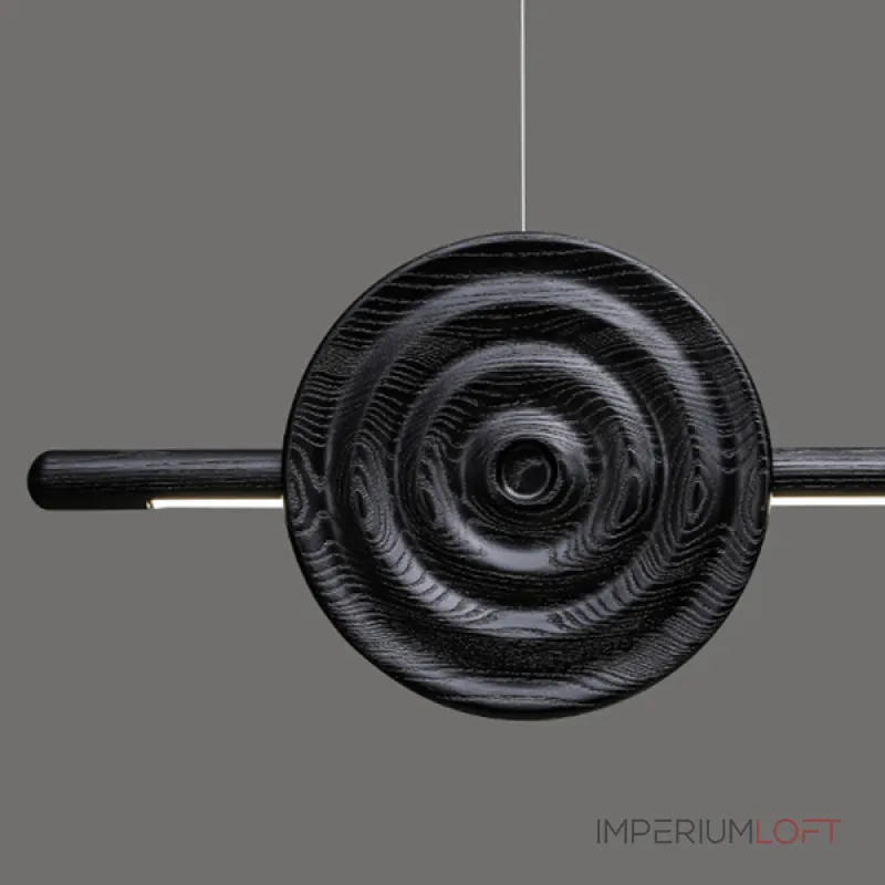 Серия светодиодных реечных светильников из высококачественной древесины с декоративным диском с концентрическим рельефом ZVI WOOD  L127 Dark Brown от ImperiumLoft Серия светодиодных реечных светильников из высококачественной древесины с декоративным диском с концентрическим рельефом ZVI WOOD  L127 Dark Brown от ImperiumLoft