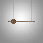 Серия светодиодных реечных светильников из высококачественной древесины с декоративным диском с концентрическим рельефом ZVI WOOD  L127 Light Brown от ImperiumLoft Серия светодиодных реечных светильников из высококачественной древесины с декоративным диском с концентрическим рельефом ZVI WOOD  L127 Light Brown от ImperiumLoft