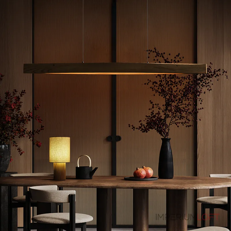 Серия реечных светильников в виде двух плавно соединенных концами планок из высококачественной древесины с LED свечением по внутренней поверхности ANGE LONG Dark Brown от ImperiumLoft Серия реечных светильников в виде двух плавно соединенных концами планок из высококачественной древесины с LED свечением по внутренней поверхности ANGE LONG Dark Brown от ImperiumLoft