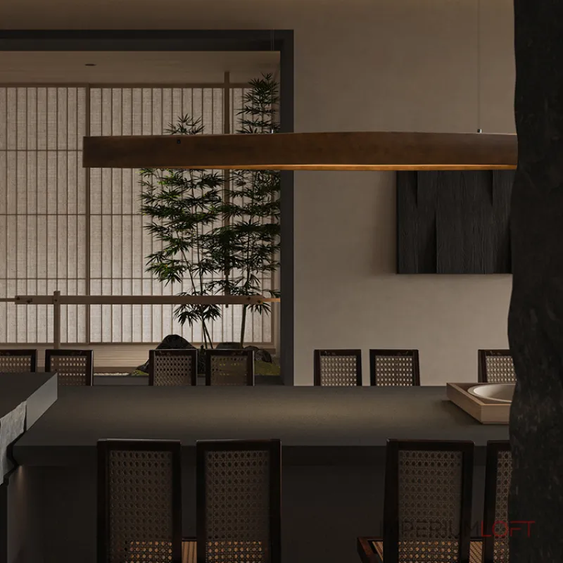 Серия реечных светильников в виде двух плавно соединенных концами планок из высококачественной древесины с LED свечением по внутренней поверхности ANGE LONG Dark Brown от ImperiumLoft Серия реечных светильников в виде двух плавно соединенных концами планок из высококачественной древесины с LED свечением по внутренней поверхности ANGE LONG Dark Brown от ImperiumLoft