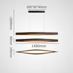 Серия реечных светильников в виде двух плавно соединенных концами планок из высококачественной древесины с LED свечением по внутренней поверхности ANGE LONG Dark Brown от ImperiumLoft Серия реечных светильников в виде двух плавно соединенных концами планок из высококачественной древесины с LED свечением по внутренней поверхности ANGE LONG Dark Brown от ImperiumLoft