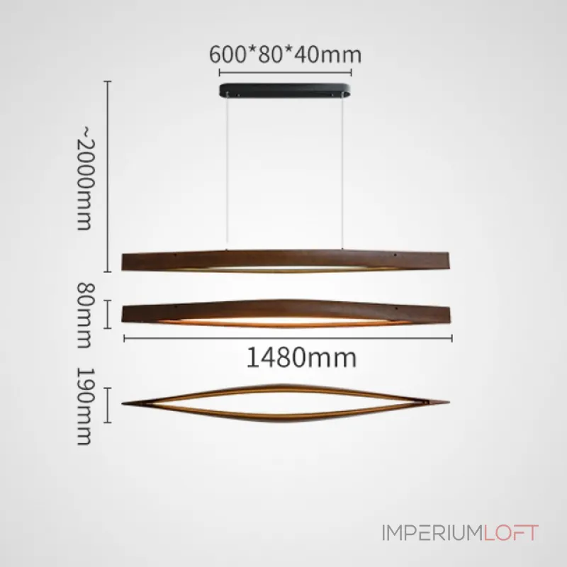 Серия реечных светильников в виде двух плавно соединенных концами планок из высококачественной древесины с LED свечением по внутренней поверхности ANGE LONG Dark Brown от ImperiumLoft Серия реечных светильников в виде двух плавно соединенных концами планок из высококачественной древесины с LED свечением по внутренней поверхности ANGE LONG Dark Brown от ImperiumLoft