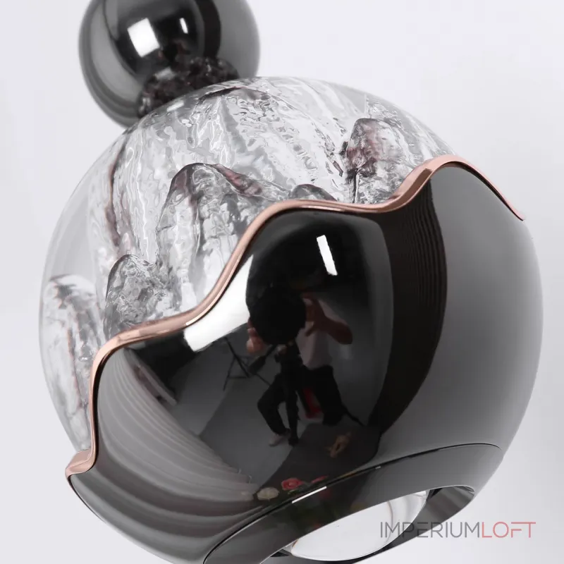 Серия светодиодных реечных светильников с шарообразными плафонами с рельефным изображением гор ECLA LONG L4 от ImperiumLoft Серия светодиодных реечных светильников с шарообразными плафонами с рельефным изображением гор ECLA LONG L4 от ImperiumLoft