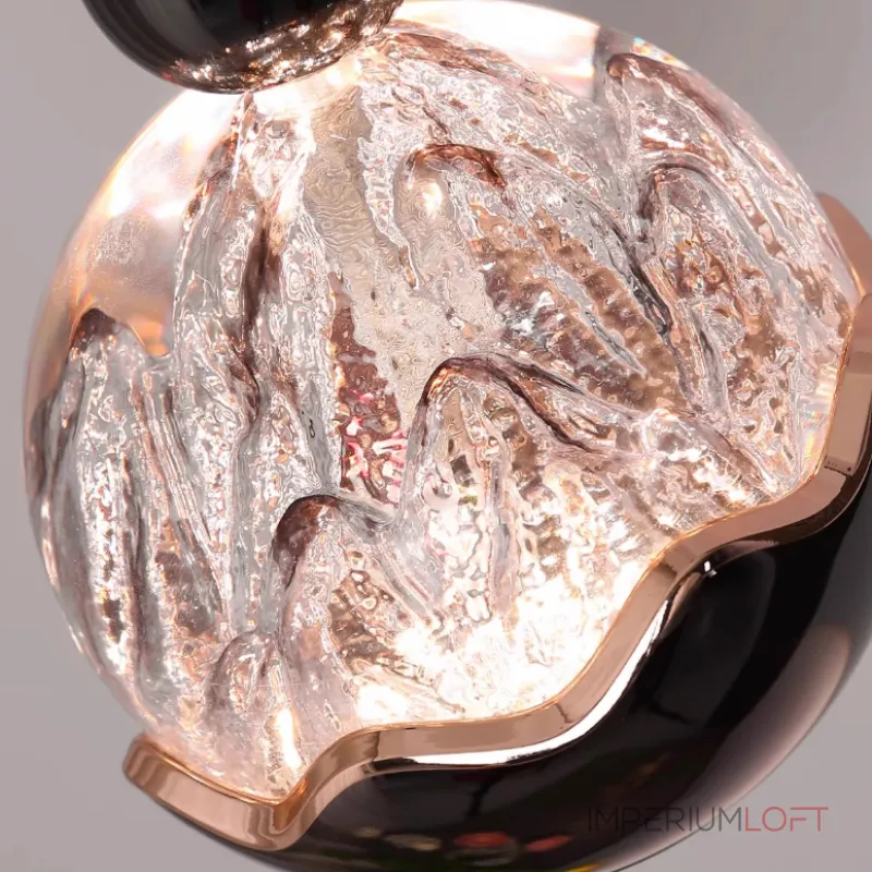 Серия светодиодных реечных светильников с шарообразными плафонами с рельефным изображением гор ECLA LONG L4 от ImperiumLoft Серия светодиодных реечных светильников с шарообразными плафонами с рельефным изображением гор ECLA LONG L4 от ImperiumLoft