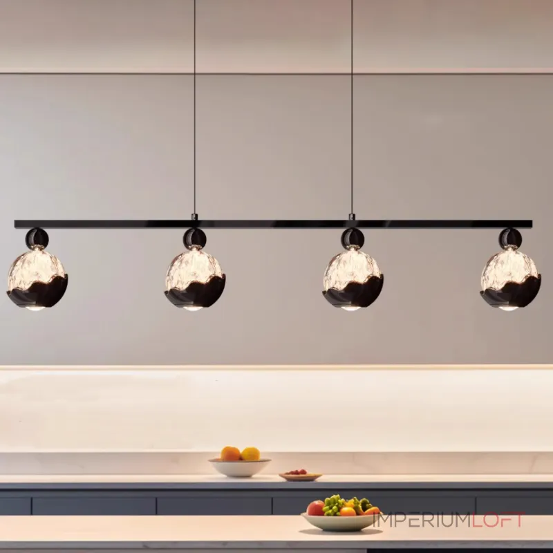 Серия светодиодных реечных светильников с шарообразными плафонами с рельефным изображением гор ECLA LONG L4 от ImperiumLoft Серия светодиодных реечных светильников с шарообразными плафонами с рельефным изображением гор ECLA LONG L4 от ImperiumLoft