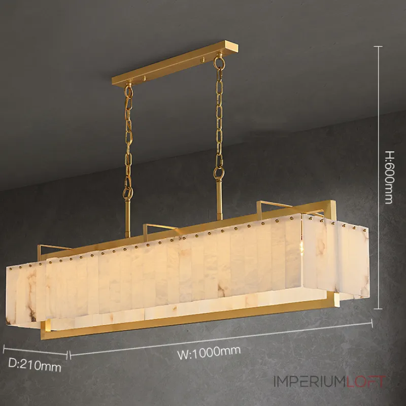 Реечный светильник с прямоугольными мраморными рассеивателями на латунном каркасе ADINA MARBLE LONG от ImperiumLoft Реечный светильник с прямоугольными мраморными рассеивателями на латунном каркасе ADINA MARBLE LONG от ImperiumLoft