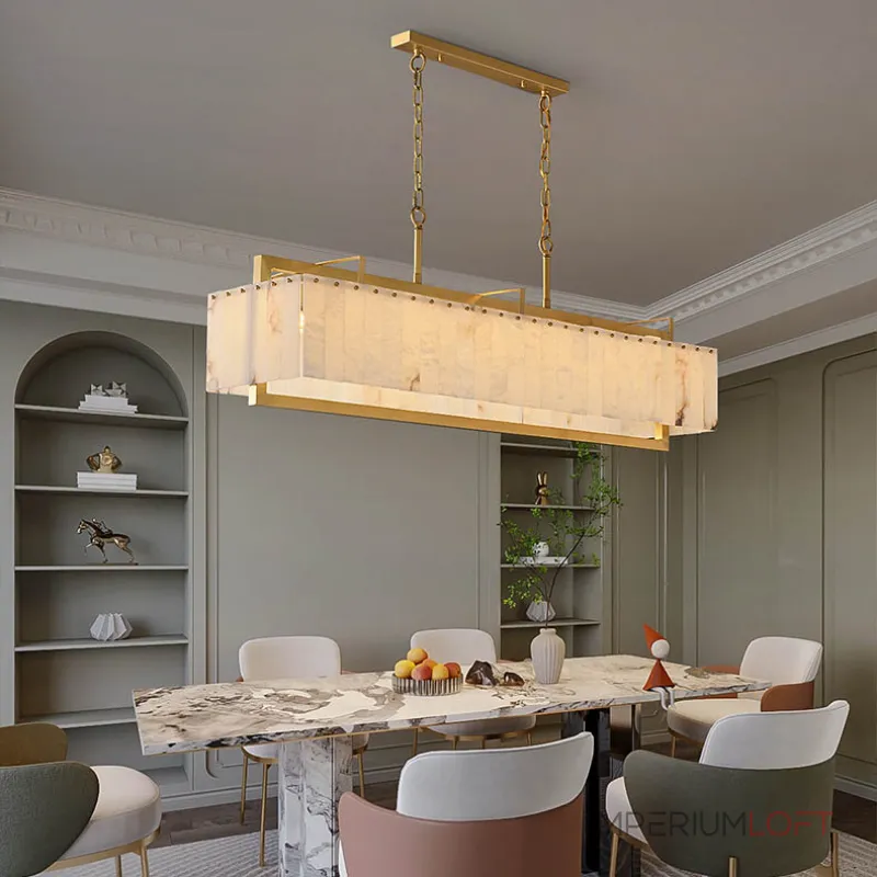 Реечный светильник с прямоугольными мраморными рассеивателями на латунном каркасе ADINA MARBLE LONG от ImperiumLoft Реечный светильник с прямоугольными мраморными рассеивателями на латунном каркасе ADINA MARBLE LONG от ImperiumLoft