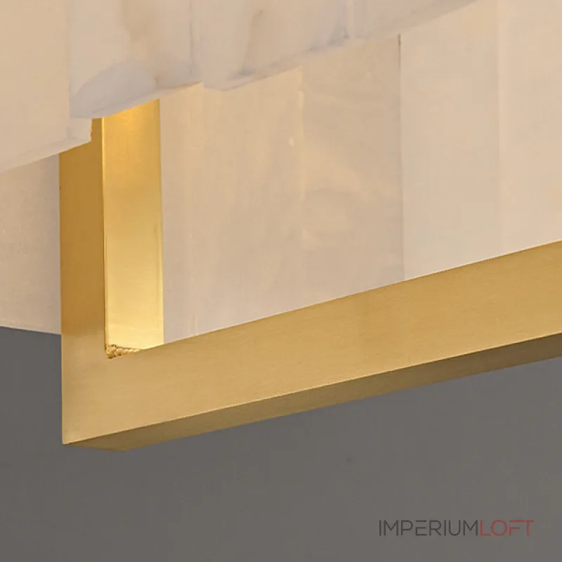 Реечный светильник с прямоугольными мраморными рассеивателями на латунном каркасе ADINA MARBLE LONG от ImperiumLoft Реечный светильник с прямоугольными мраморными рассеивателями на латунном каркасе ADINA MARBLE LONG от ImperiumLoft