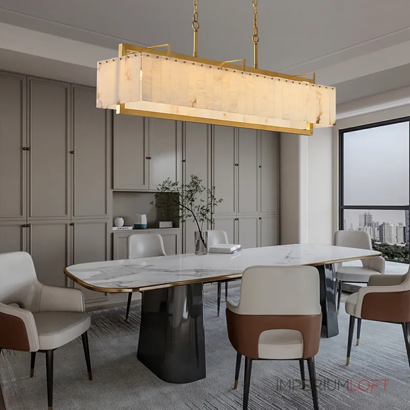 Реечный светильник с прямоугольными мраморными рассеивателями на латунном каркасе ADINA MARBLE LONG от ImperiumLoft Реечный светильник с прямоугольными мраморными рассеивателями на латунном каркасе ADINA MARBLE LONG от ImperiumLoft