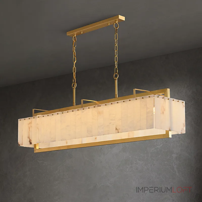 Реечный светильник с прямоугольными мраморными рассеивателями на латунном каркасе ADINA MARBLE LONG от ImperiumLoft Реечный светильник с прямоугольными мраморными рассеивателями на латунном каркасе ADINA MARBLE LONG от ImperiumLoft