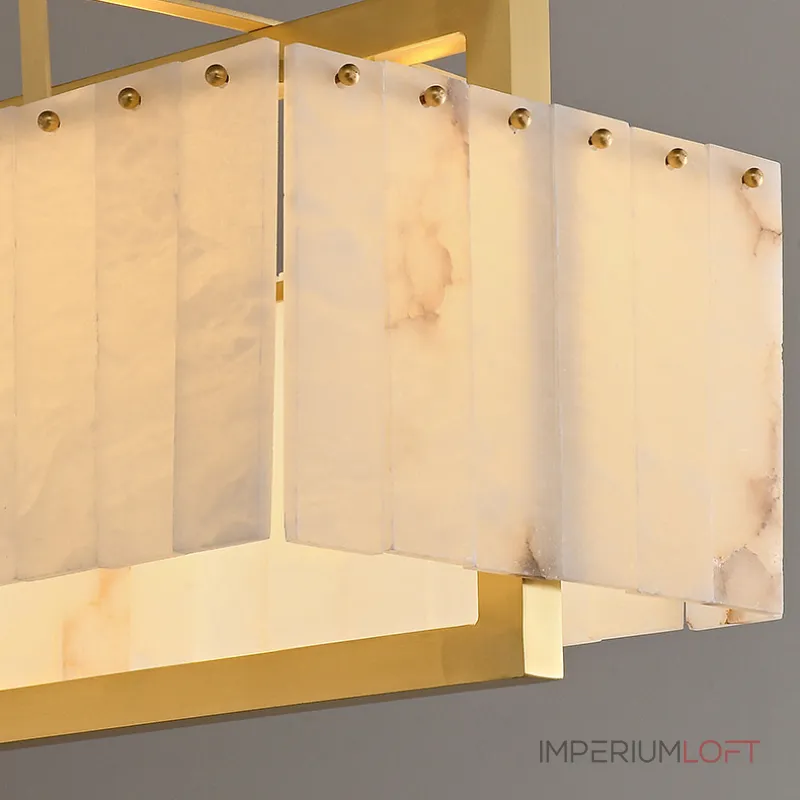 Реечный светильник с прямоугольными мраморными рассеивателями на латунном каркасе ADINA MARBLE LONG от ImperiumLoft Реечный светильник с прямоугольными мраморными рассеивателями на латунном каркасе ADINA MARBLE LONG от ImperiumLoft