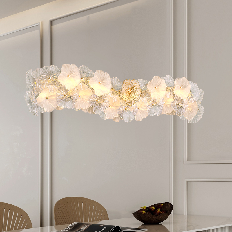 Реечный светодиодный светильник с цветочным декором из металла, прозрачного и матового стекла IVET LONG от ImperiumLoft Реечный светодиодный светильник с цветочным декором из металла, прозрачного и матового стекла IVET LONG от ImperiumLoft