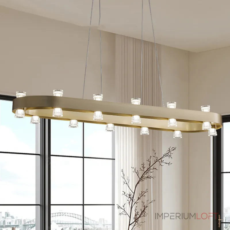 Светодиодный реечный светильник с парными двунаправленными плафонами на удлиненном кольцевом каркасе BRANDON L от ImperiumLoft Светодиодный реечный светильник с парными двунаправленными плафонами на удлиненном кольцевом каркасе BRANDON L от ImperiumLoft