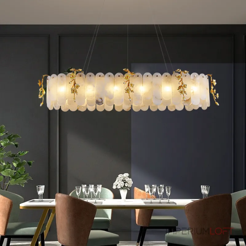 Серия реечных светильников из мраморных пластин с декоративными элементами в виде ветвей с цветами CYPRIAN LONG В от ImperiumLoft Серия реечных светильников из мраморных пластин с декоративными элементами в виде ветвей с цветами CYPRIAN LONG В от ImperiumLoft