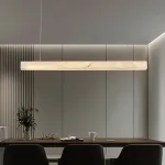Реечный светодиодный светильник квадратного сечения из мрамора GREG L120 от ImperiumLoft