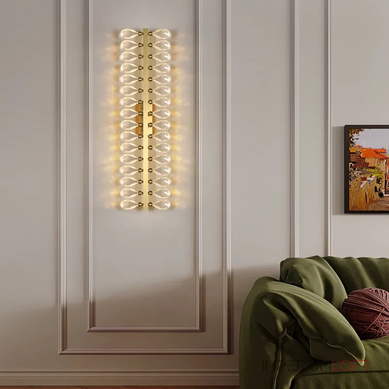 Серия настенных светильников с двумя рядами кристаллов из улучшенного хрусталя К9 GLORIOLE LINE WALL L100 от ImperiumLoft Серия настенных светильников с двумя рядами кристаллов из улучшенного хрусталя К9 GLORIOLE LINE WALL L100 от ImperiumLoft