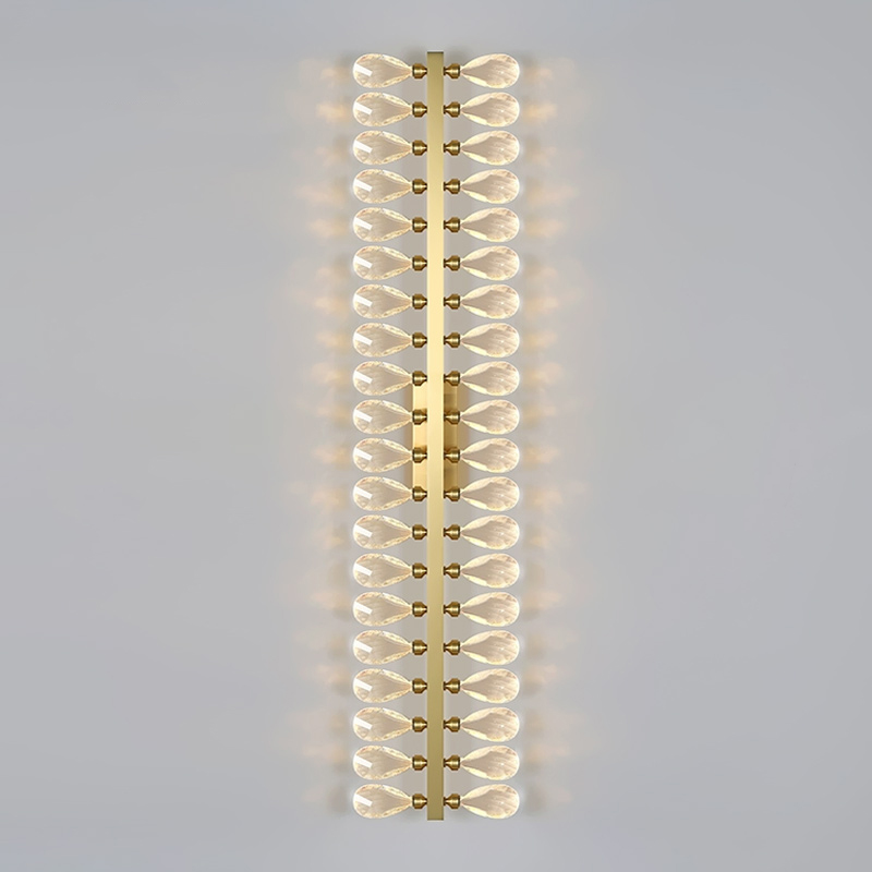 Серия настенных светильников с двумя рядами кристаллов из улучшенного хрусталя К9 GLORIOLE LINE WALL L100 от ImperiumLoft Серия настенных светильников с двумя рядами кристаллов из улучшенного хрусталя К9 GLORIOLE LINE WALL L100 от ImperiumLoft