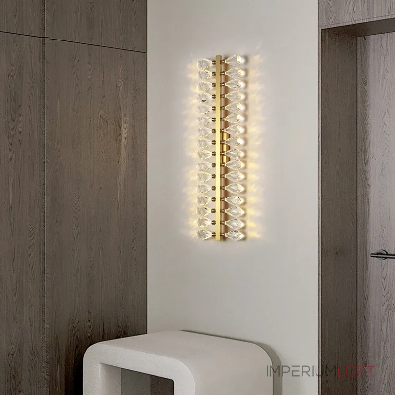 Серия настенных светильников с двумя рядами кристаллов из улучшенного хрусталя К9 GLORIOLE LINE WALL L100 от ImperiumLoft Серия настенных светильников с двумя рядами кристаллов из улучшенного хрусталя К9 GLORIOLE LINE WALL L100 от ImperiumLoft