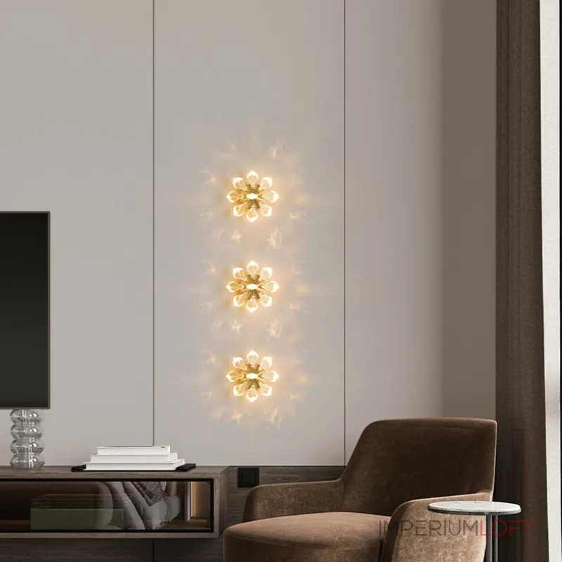 Серия настенных светильников со скоплением кристаллов из улучшенного хрусталя К9 GLORIOLE WALL от ImperiumLoft Серия настенных светильников со скоплением кристаллов из улучшенного хрусталя К9 GLORIOLE WALL от ImperiumLoft