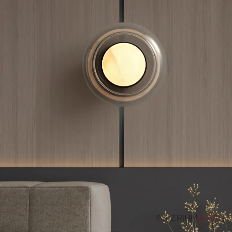 Серия настенных светильников с мраморным рассеивателем внутри стеклянного плафона DORIAN WALL от ImperiumLoft Серия настенных светильников с мраморным рассеивателем внутри стеклянного плафона DORIAN WALL от ImperiumLoft