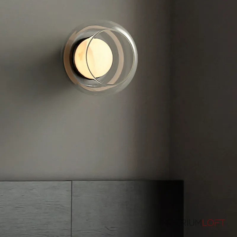 Серия настенных светильников с мраморным рассеивателем внутри стеклянного плафона DORIAN WALL от ImperiumLoft Серия настенных светильников с мраморным рассеивателем внутри стеклянного плафона DORIAN WALL от ImperiumLoft